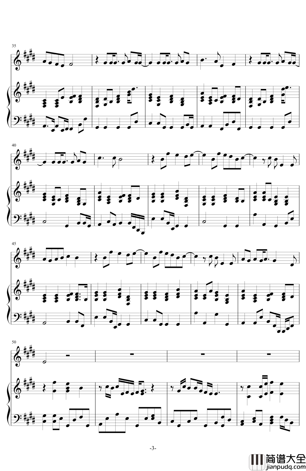 与我常在钢琴谱_伴奏_陈奕迅