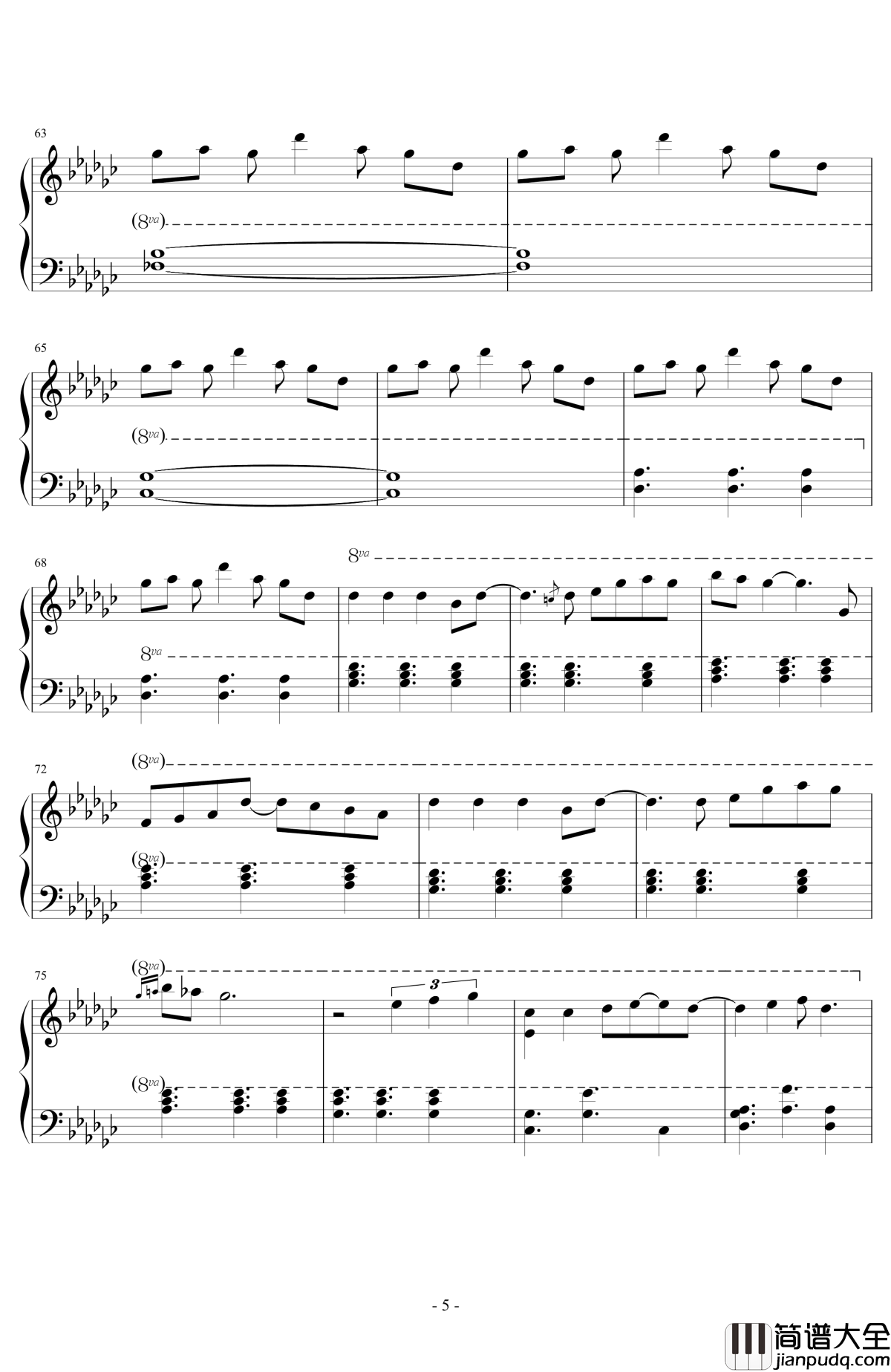 ルージュの伝言钢琴谱_魔女宅急便_広橋真紀子