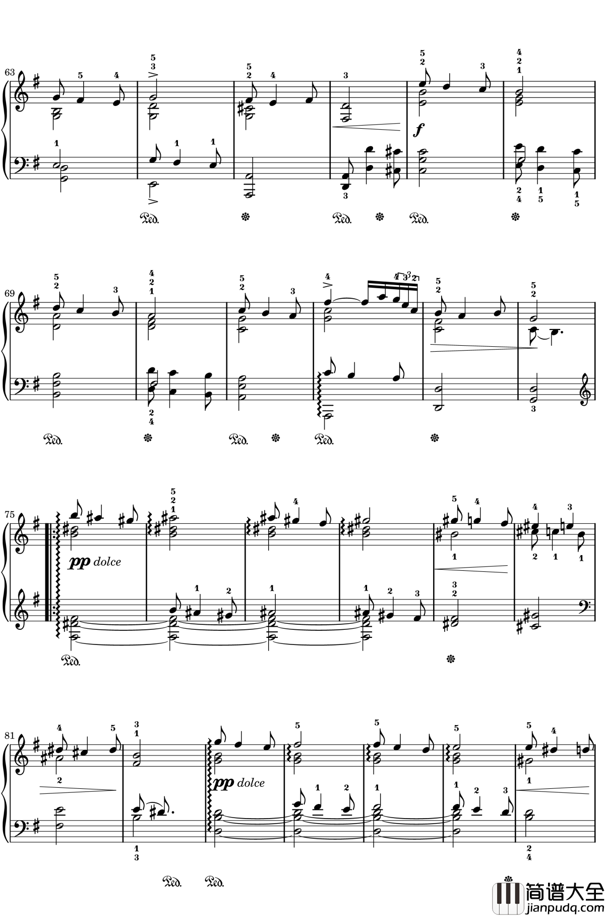 在托罗尔哈根的婚礼钢琴谱_婚礼进行曲_格里格