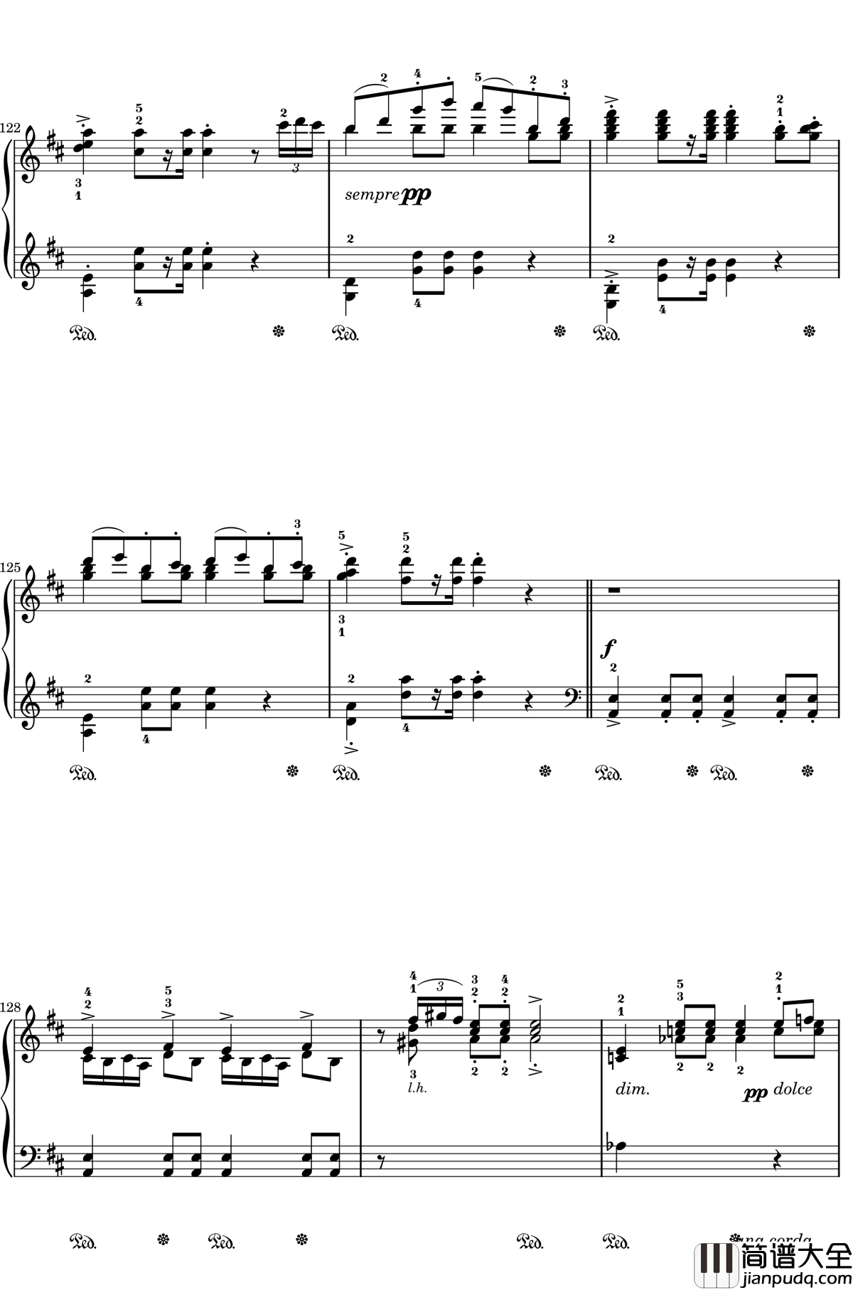 在托罗尔哈根的婚礼钢琴谱_婚礼进行曲_格里格