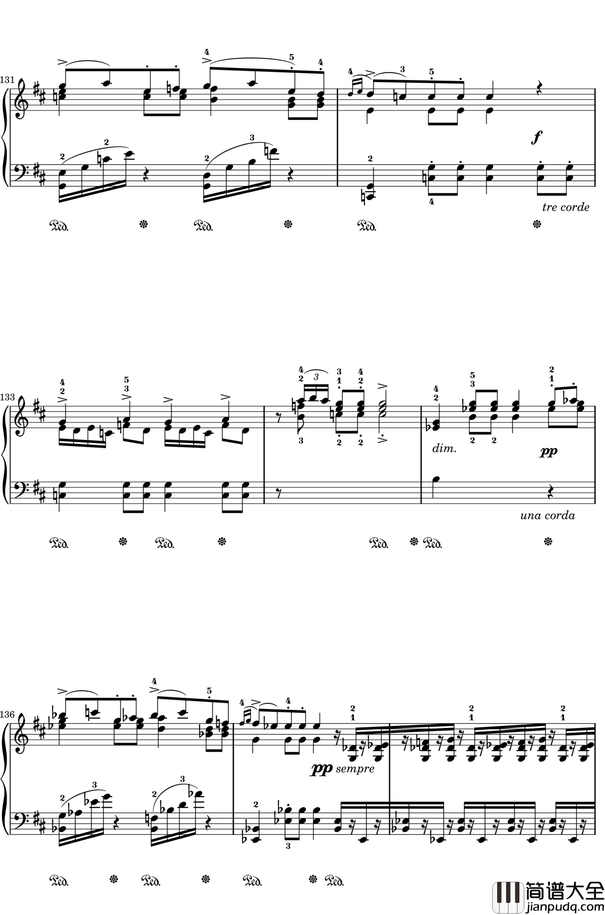 在托罗尔哈根的婚礼钢琴谱_婚礼进行曲_格里格