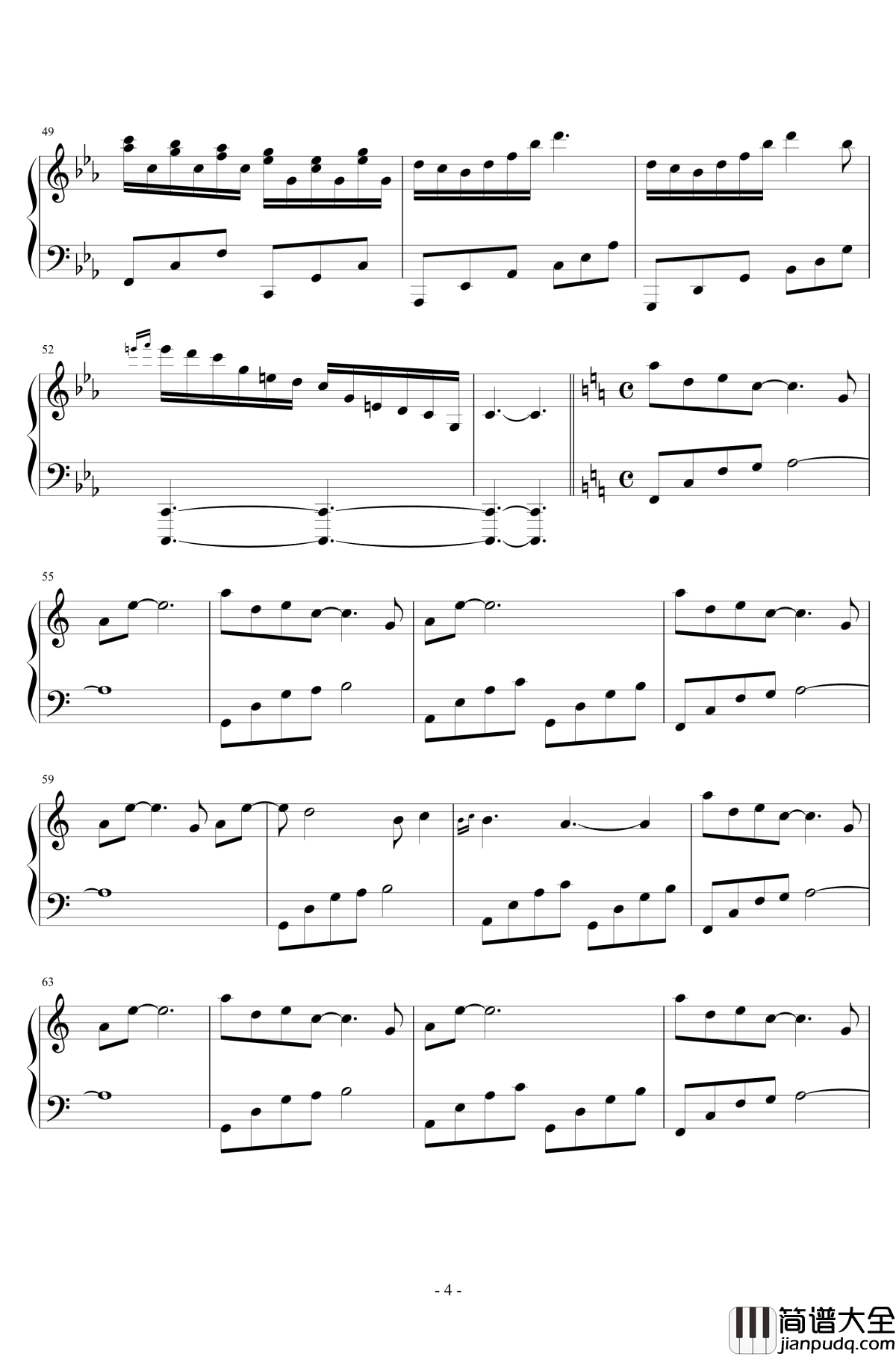 银月钢琴谱_加藤真弓