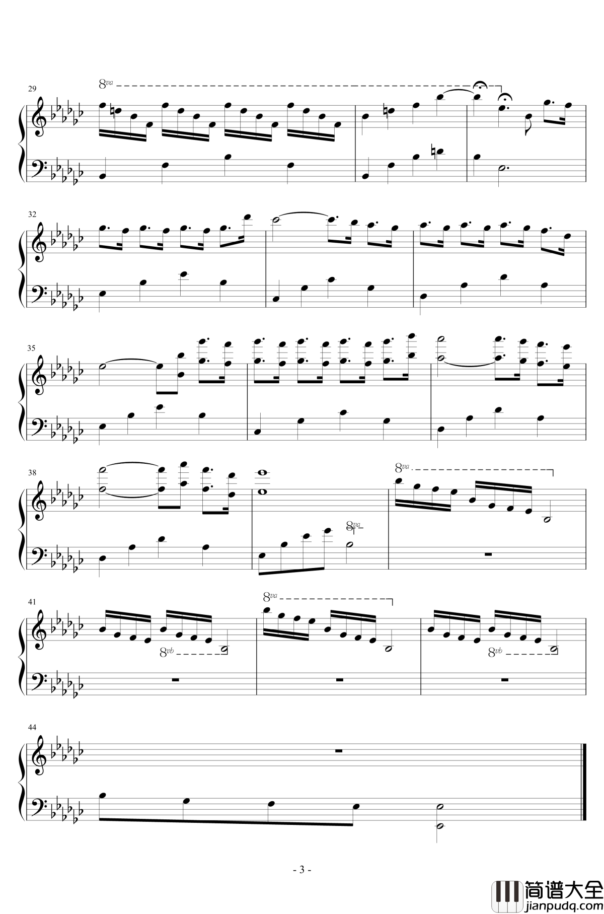 微雨落花·忆流年钢琴谱_不需要昵称