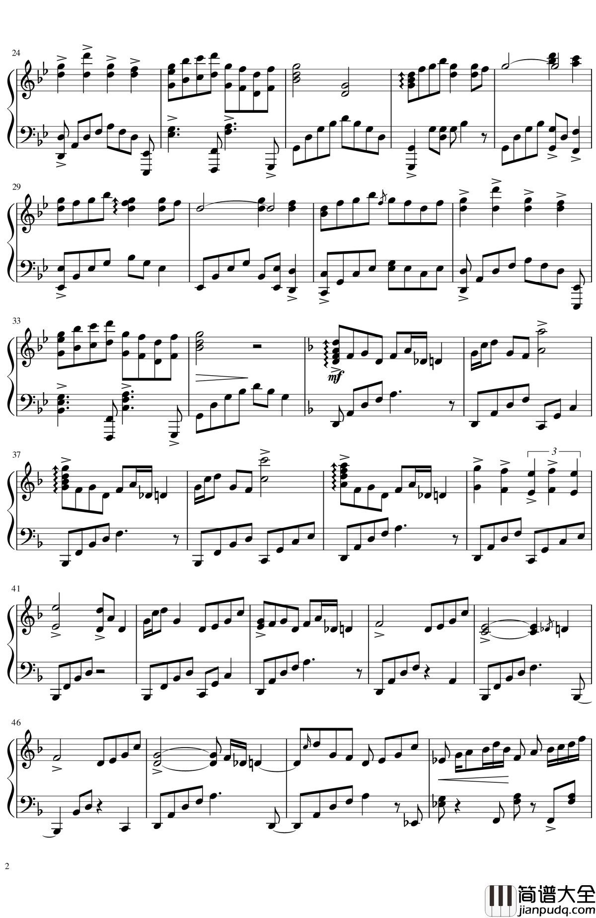 旧地獄街道を行く钢琴谱_触手猴_东方