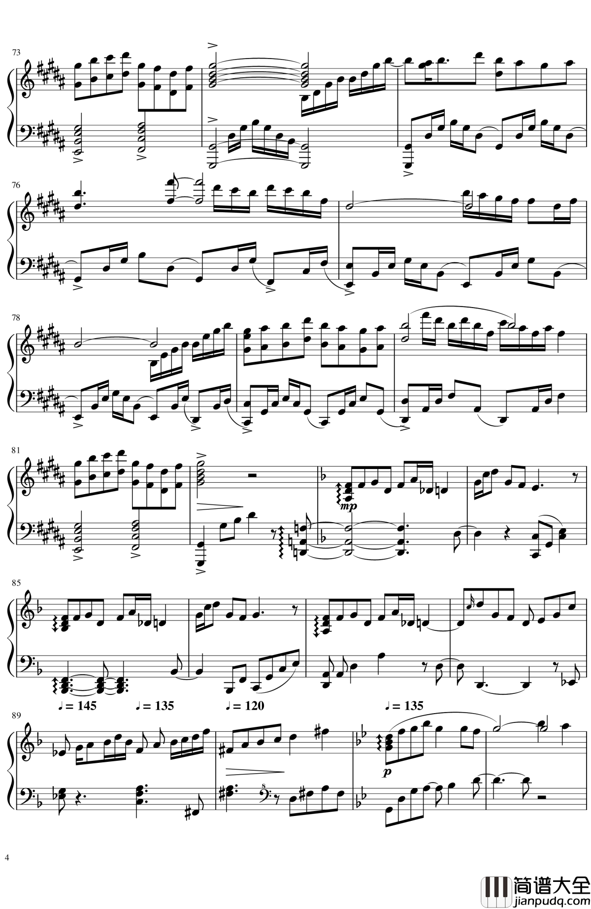 旧地獄街道を行く钢琴谱_触手猴_东方