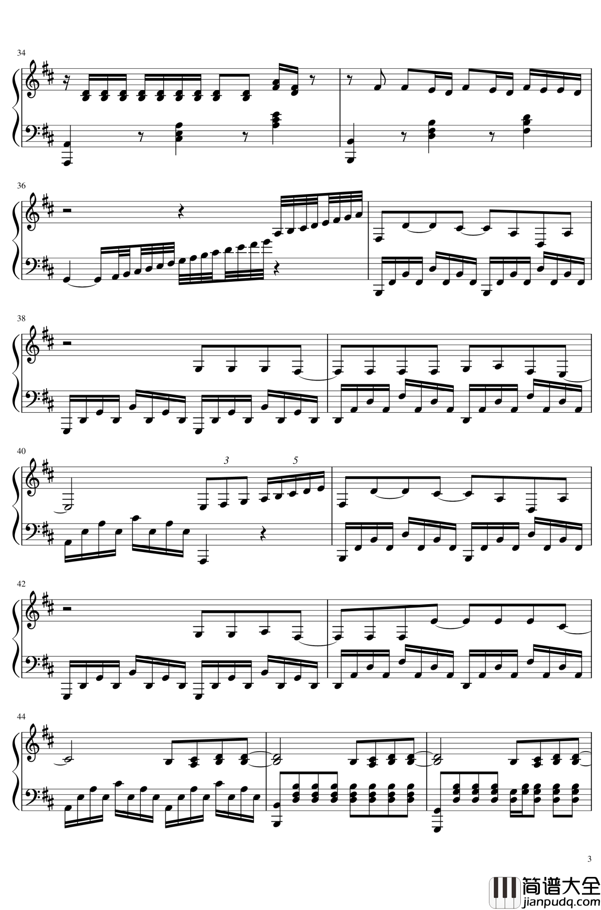 不爱我就拉倒钢琴谱_周杰伦