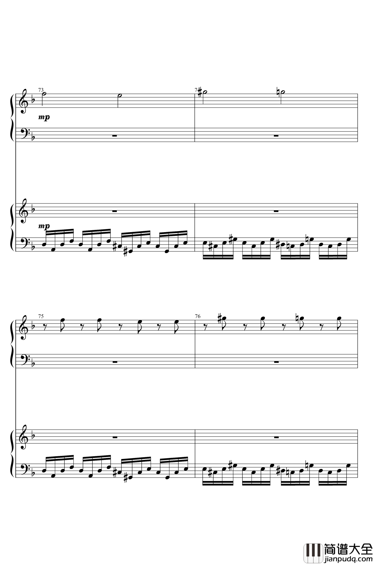 U.N.OWEN就是她吗钢琴谱_东方红魔乡_东方project