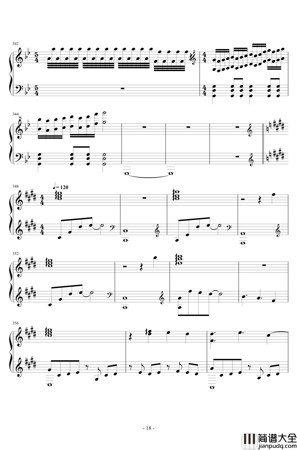 桃花源组曲钢琴谱_Minecraft史诗工坊_新·桃花源