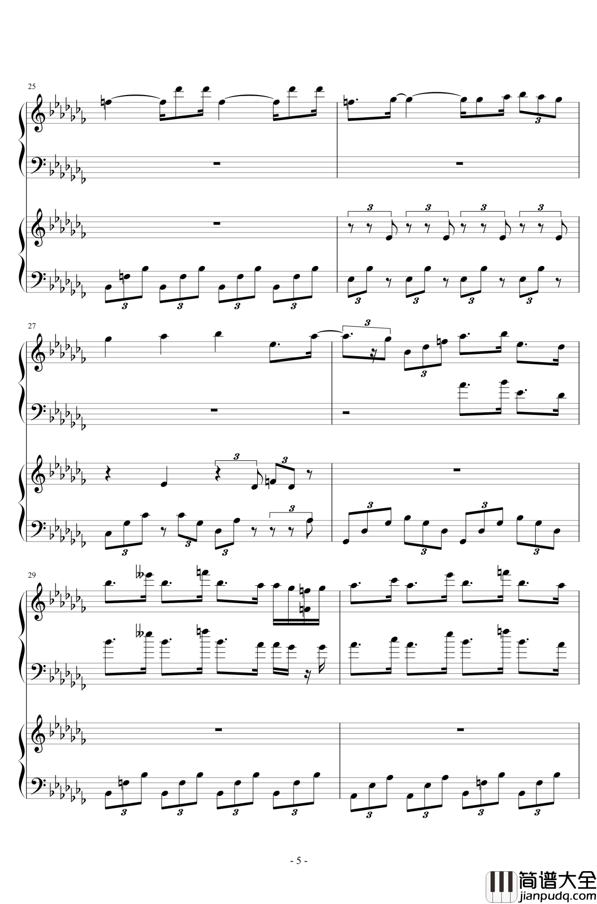 Wonderful_U钢琴谱_江海迦