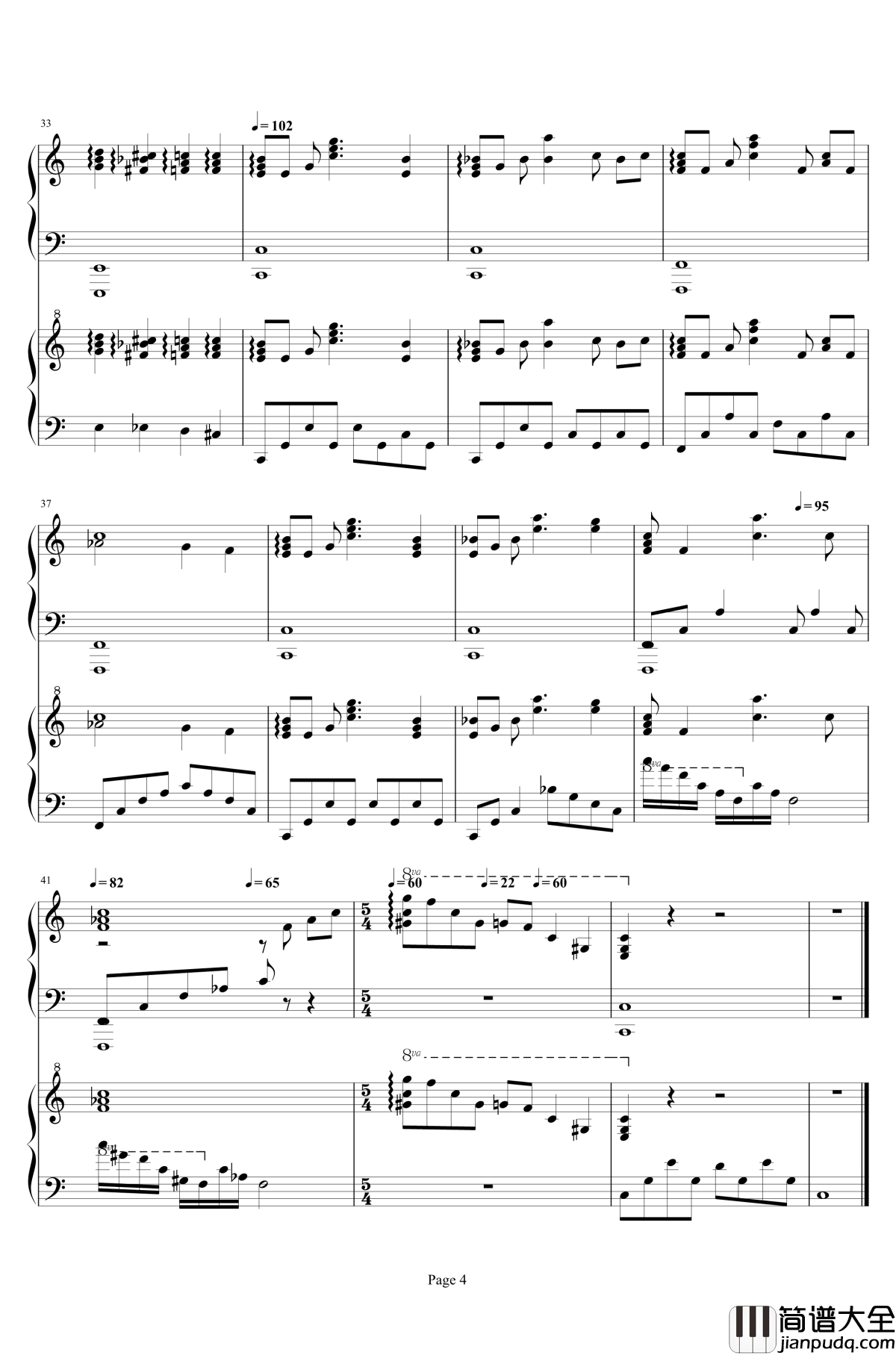 口袋妖怪初代插曲3号路钢琴谱_口袋妖怪