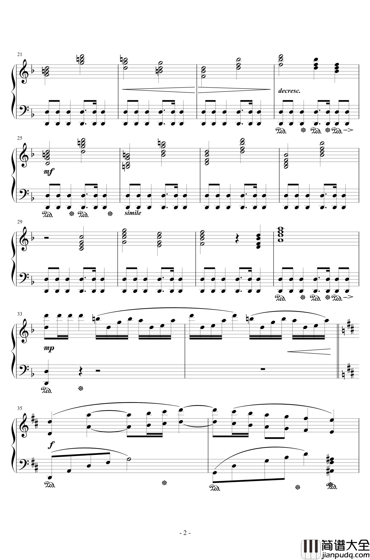 最终幻想13片头动画背景音乐钢琴谱_浜涡正志