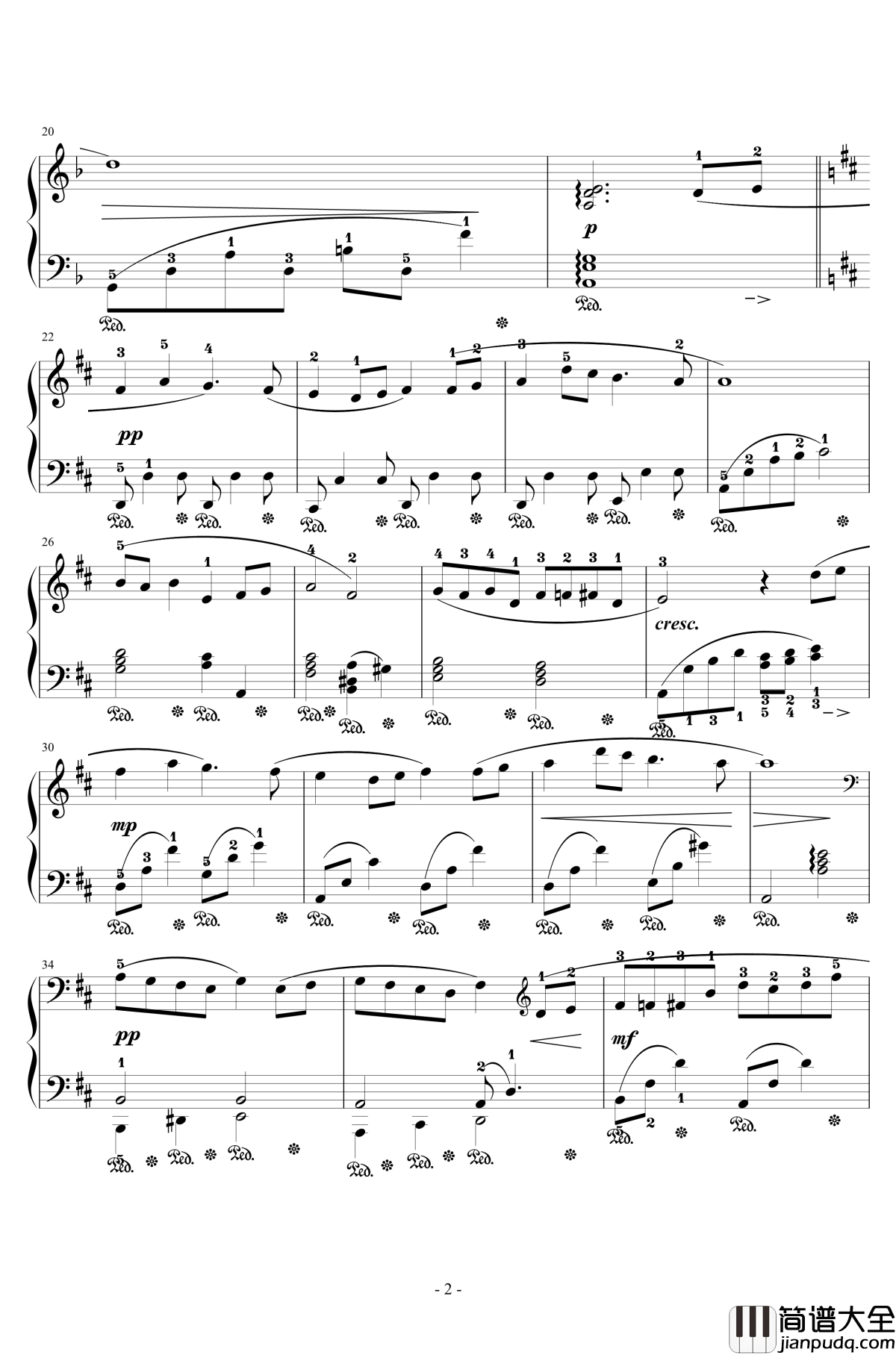 亲爱的朋友们钢琴谱_植松伸夫