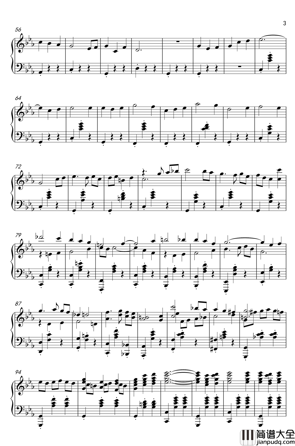 太阳照常升起钢琴谱_久石让