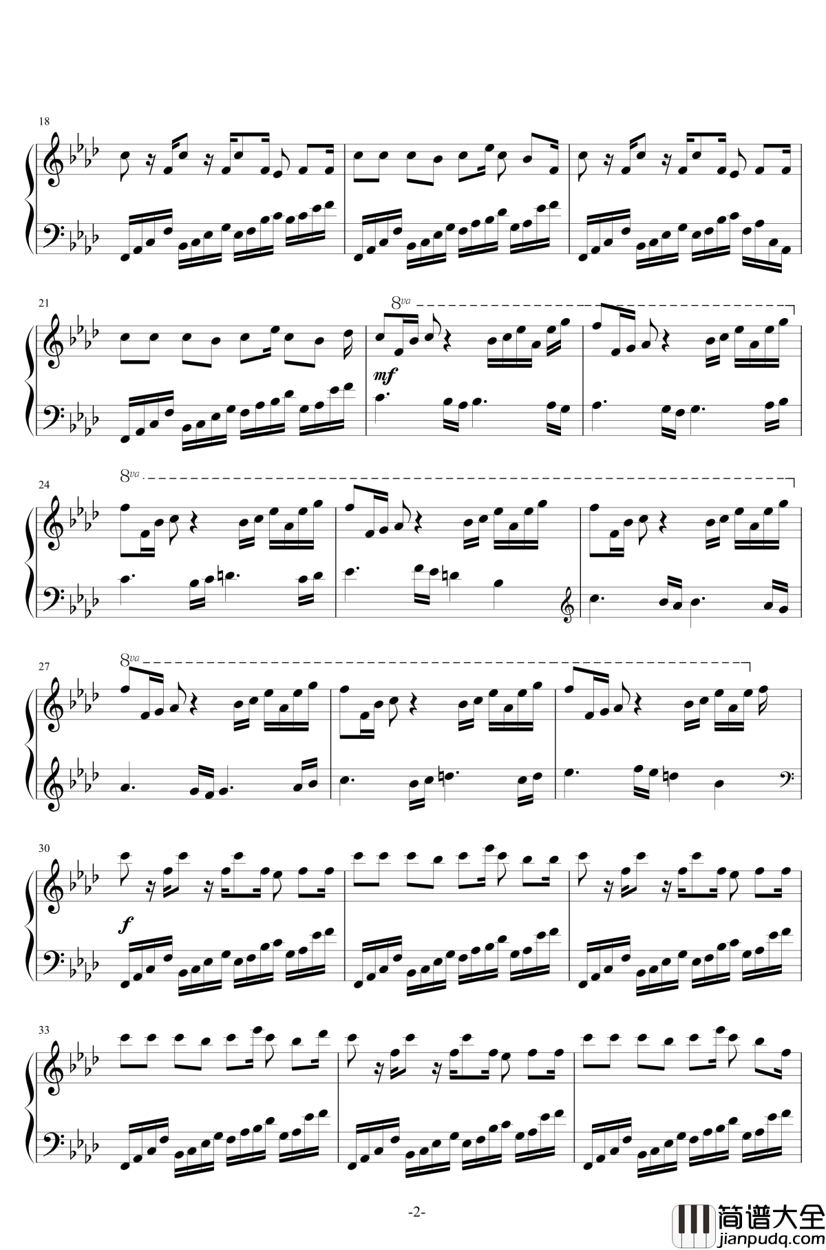 ツキノウタ钢琴谱_月歌