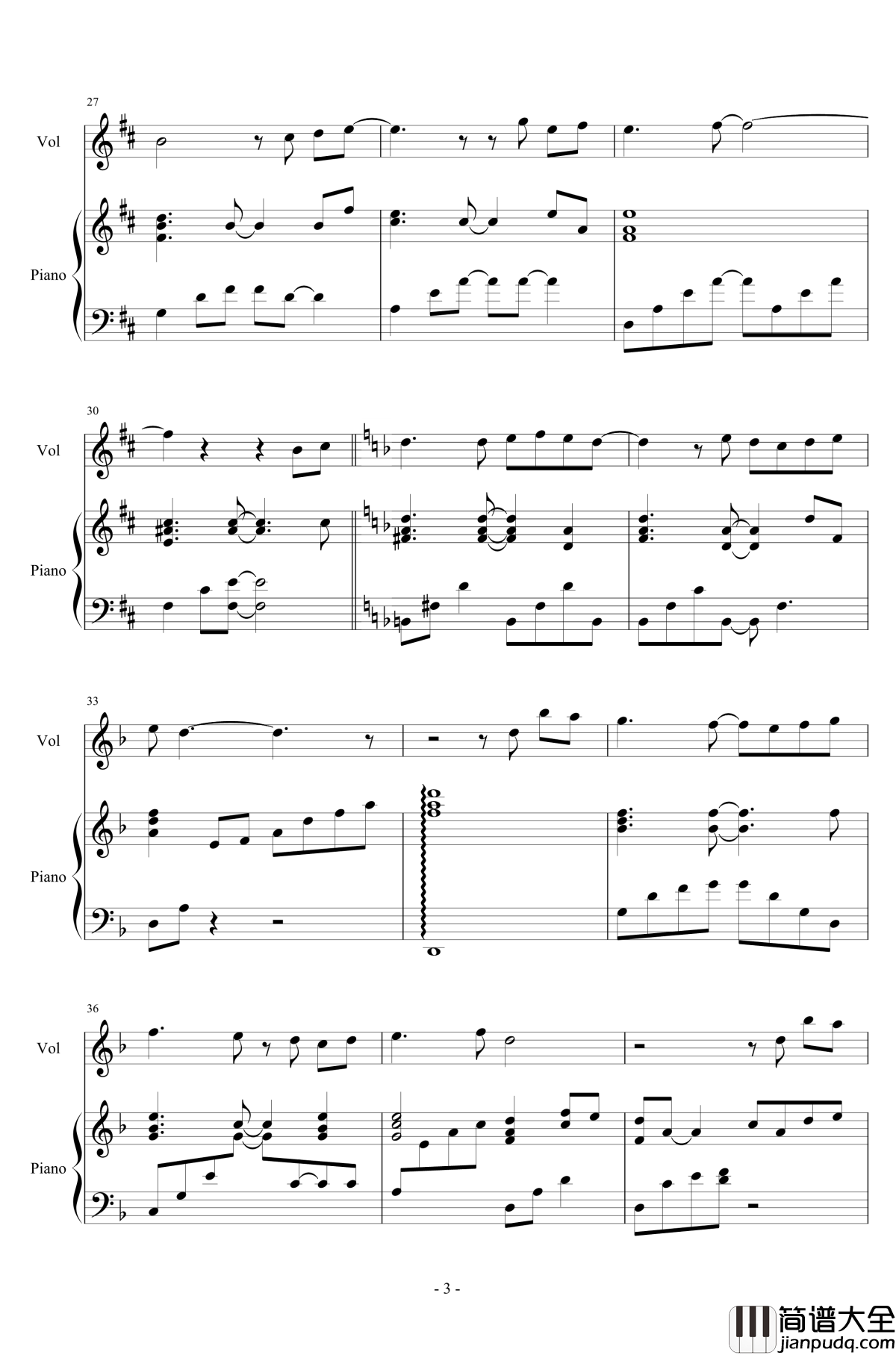 流行四钢琴谱_认认真真