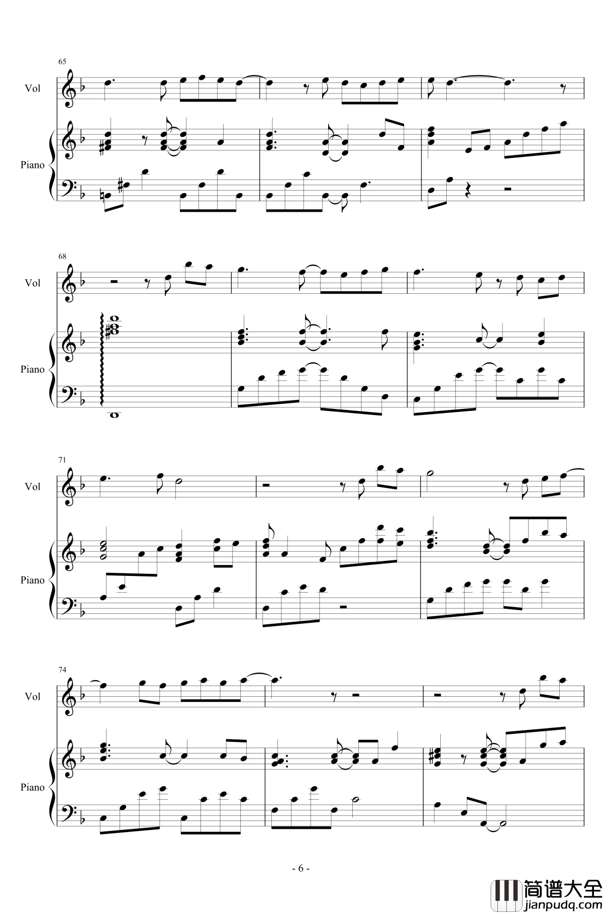 流行四钢琴谱_认认真真