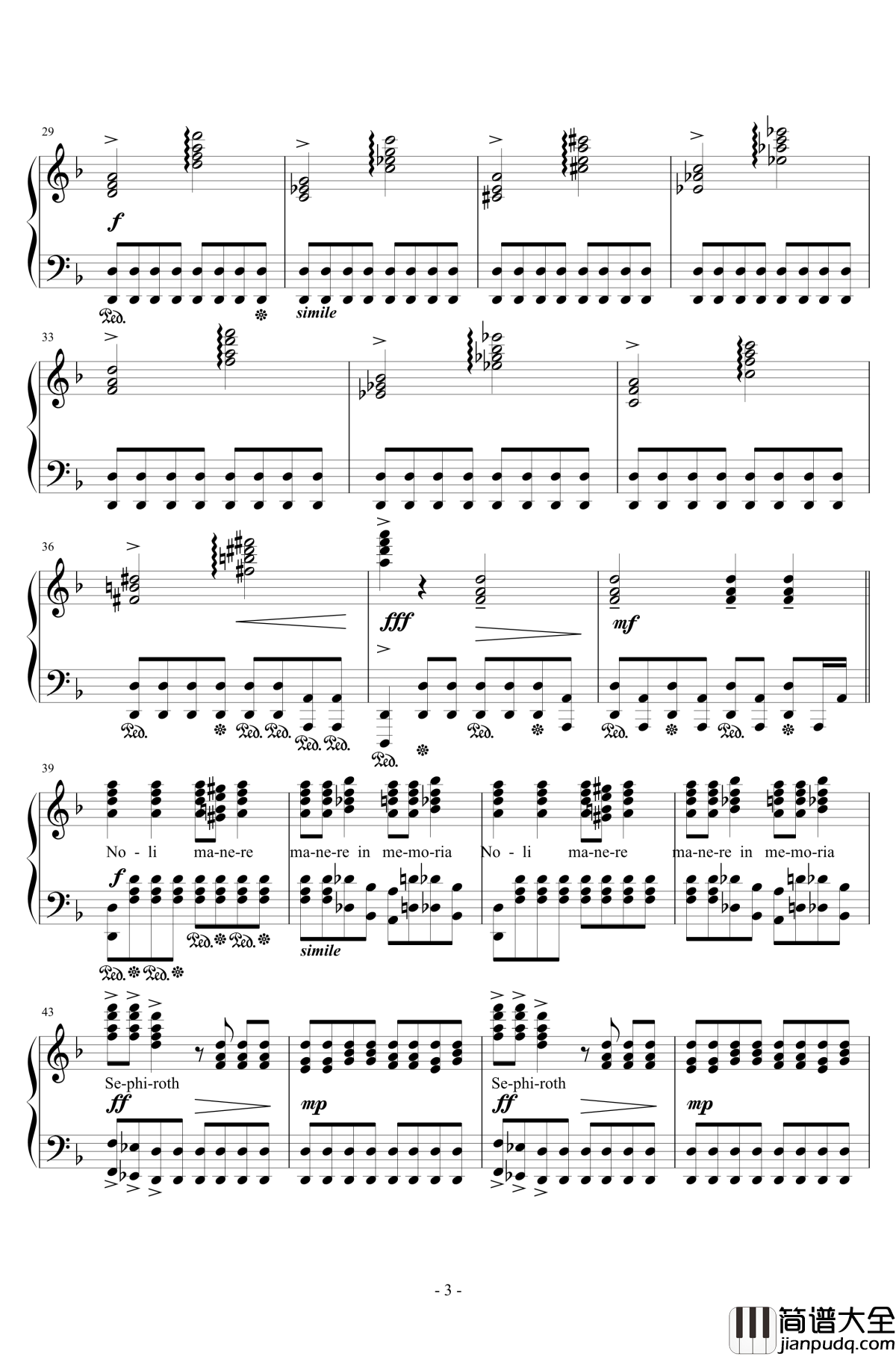 再临：单翼天使钢琴谱_植松伸夫