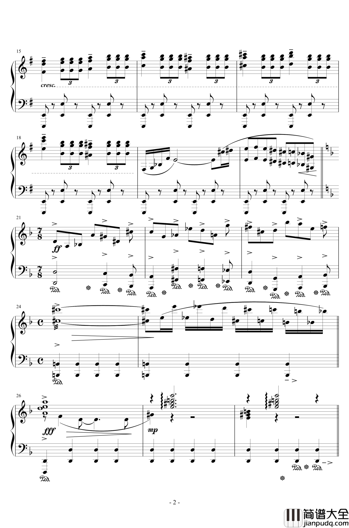 再临：单翼天使钢琴谱_植松伸夫