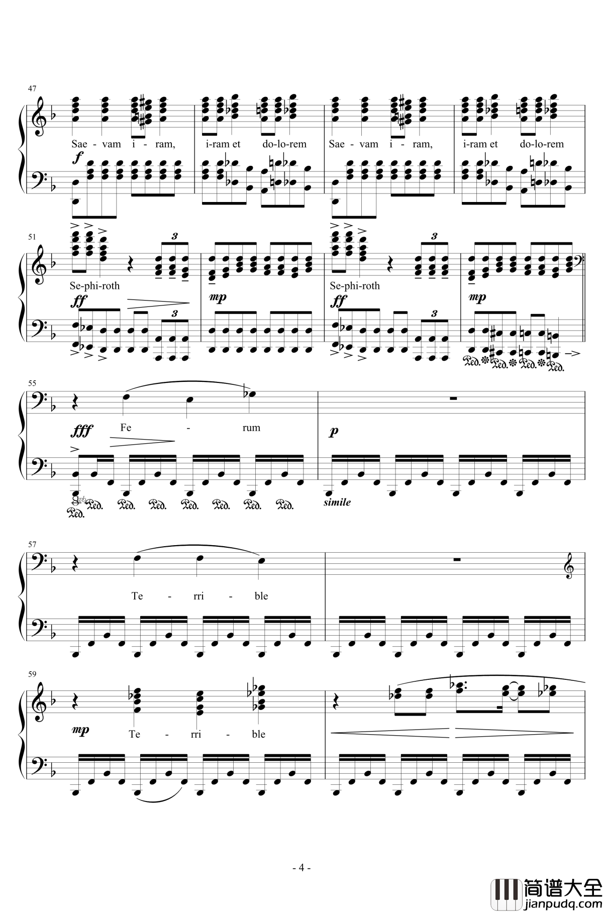 再临：单翼天使钢琴谱_植松伸夫