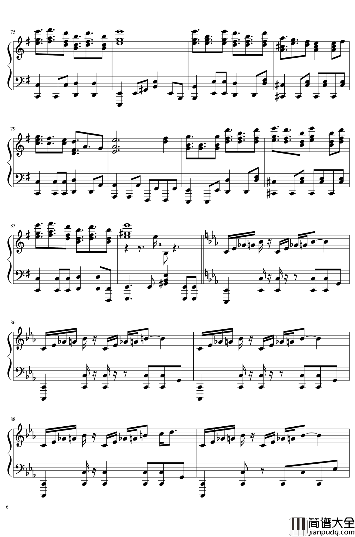 Reverse_Ideology钢琴谱_リバースイデオロギー_东方project_东方辉针城_触手猴