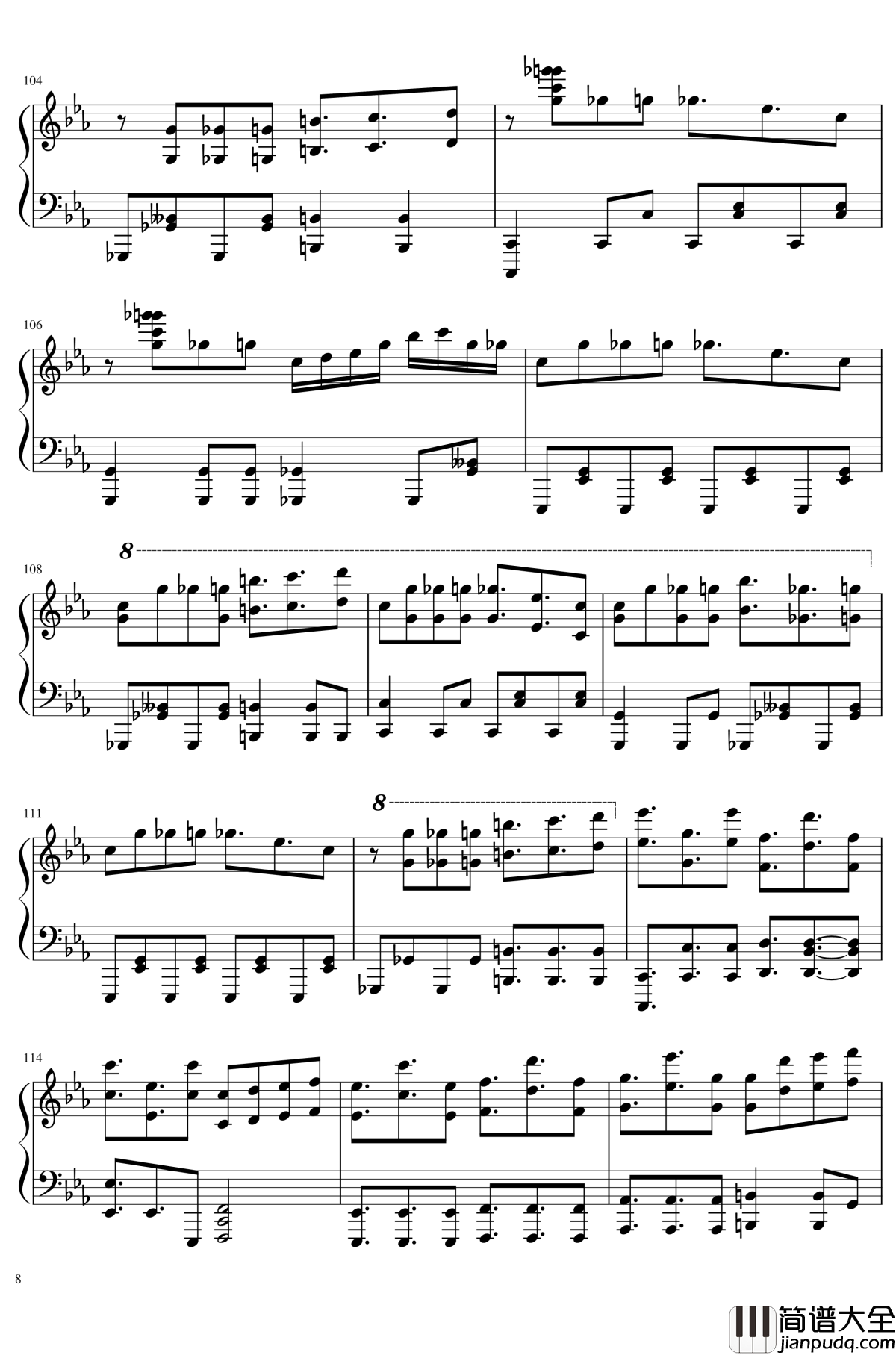 Reverse_Ideology钢琴谱_リバースイデオロギー_东方project_东方辉针城_触手猴