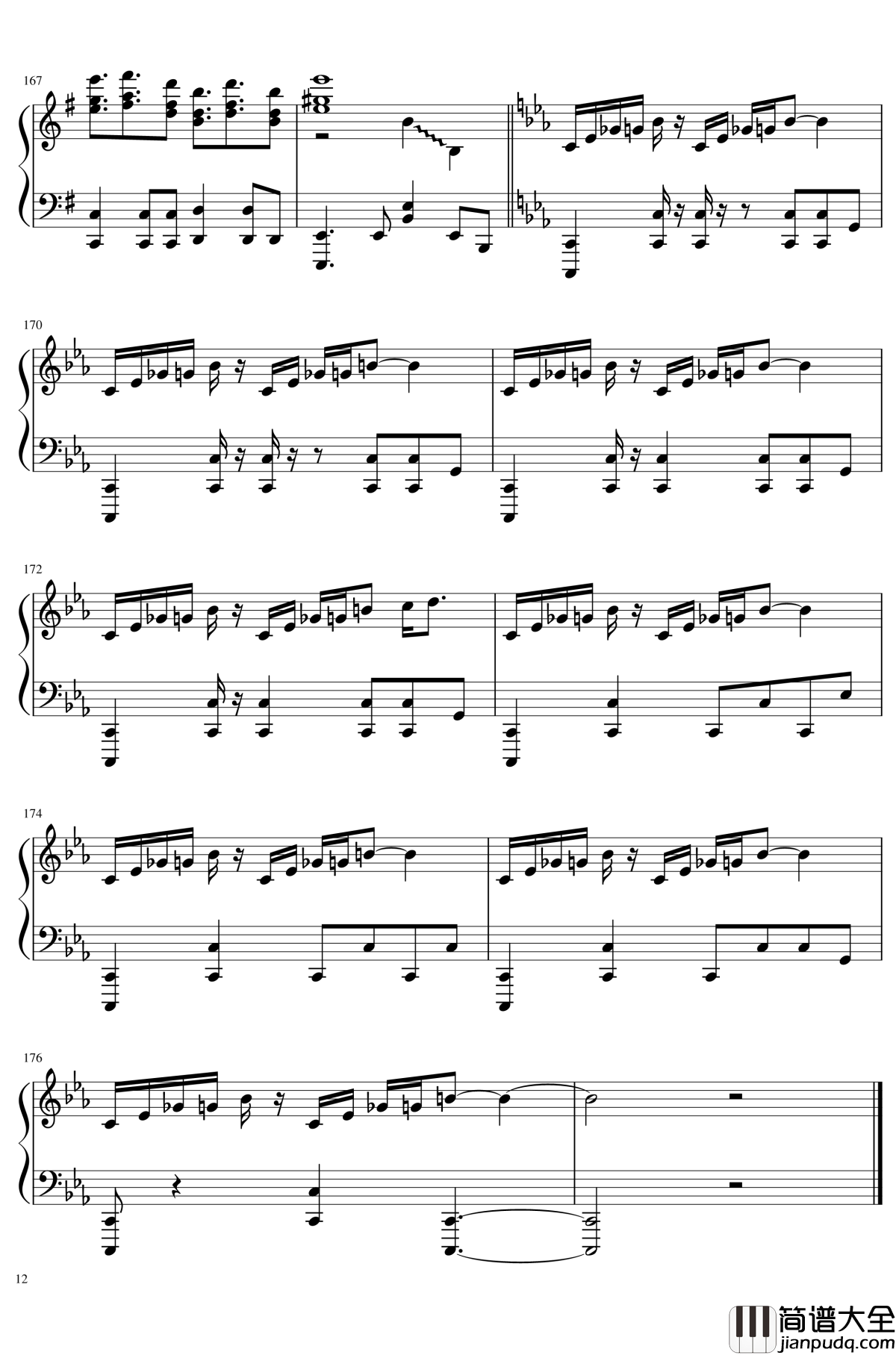 Reverse_Ideology钢琴谱_リバースイデオロギー_东方project_东方辉针城_触手猴