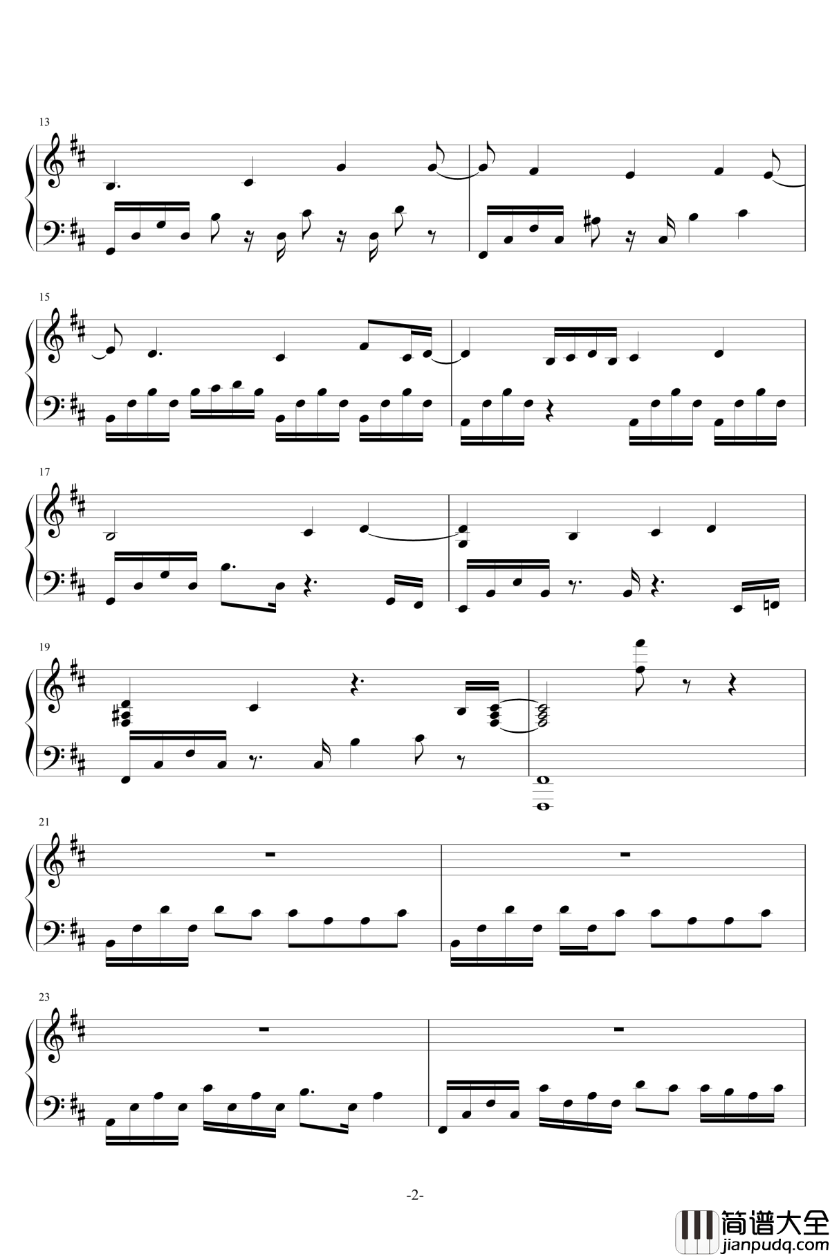 Hello钢琴谱_Evanescence