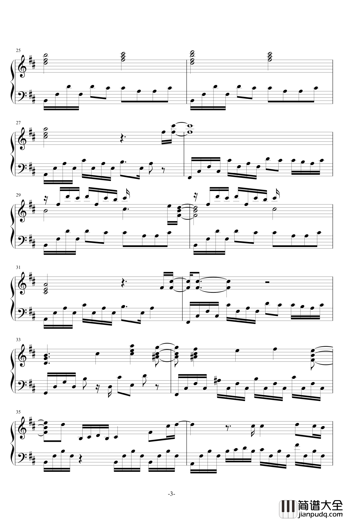 Hello钢琴谱_Evanescence