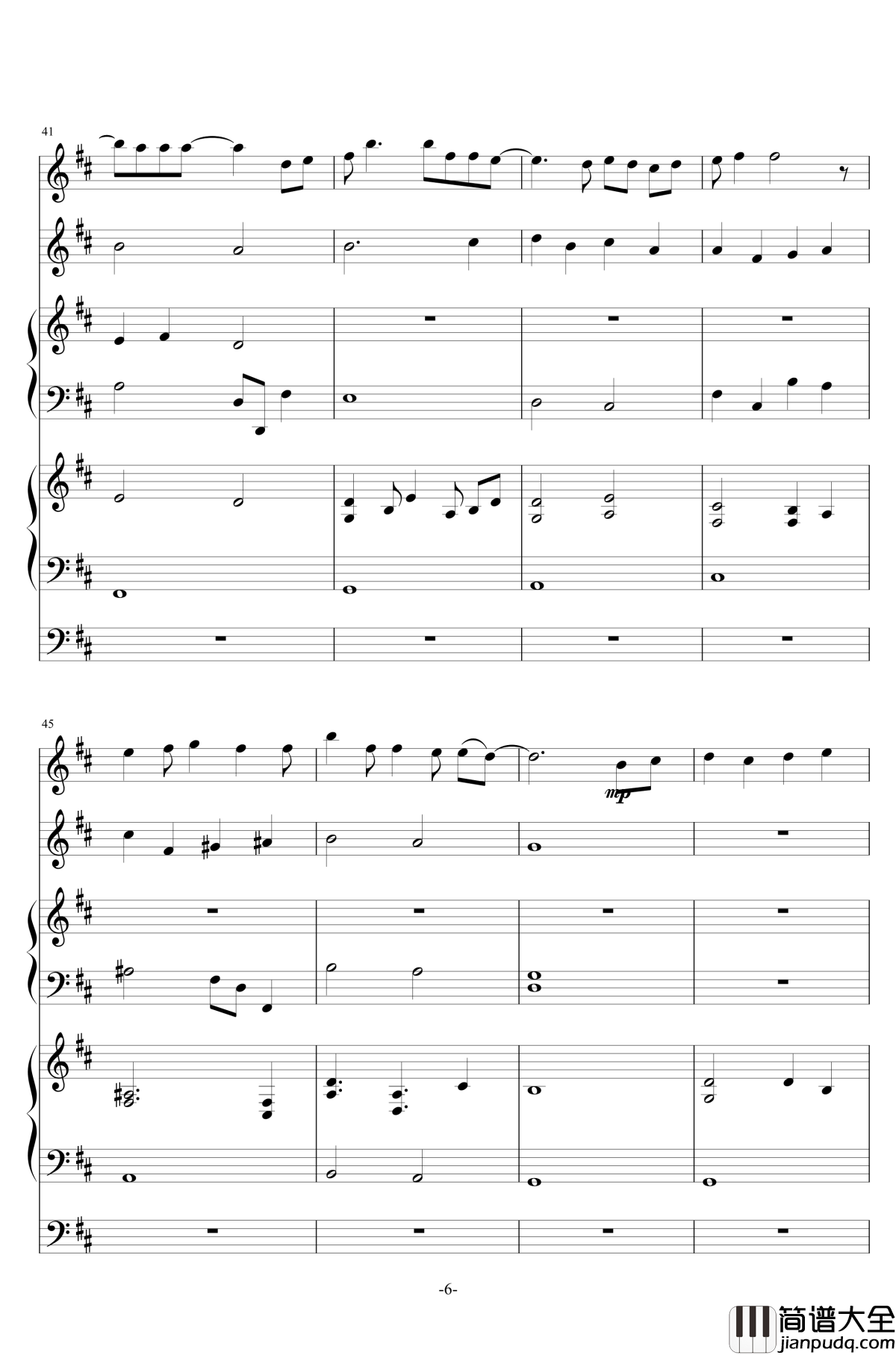 彗星的眼泪钢琴谱_无打击乐总谱_金莎