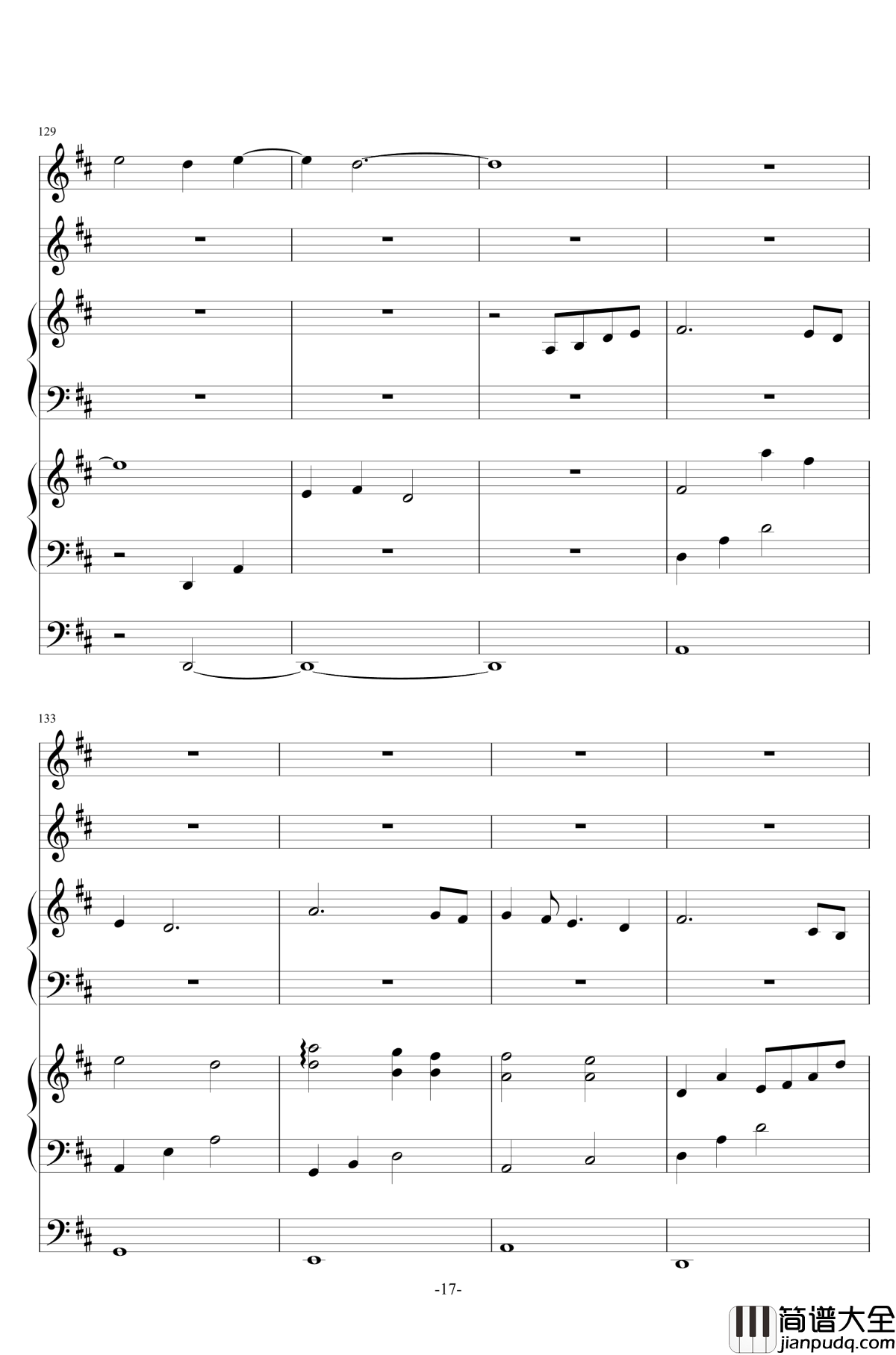 彗星的眼泪钢琴谱_无打击乐总谱_金莎