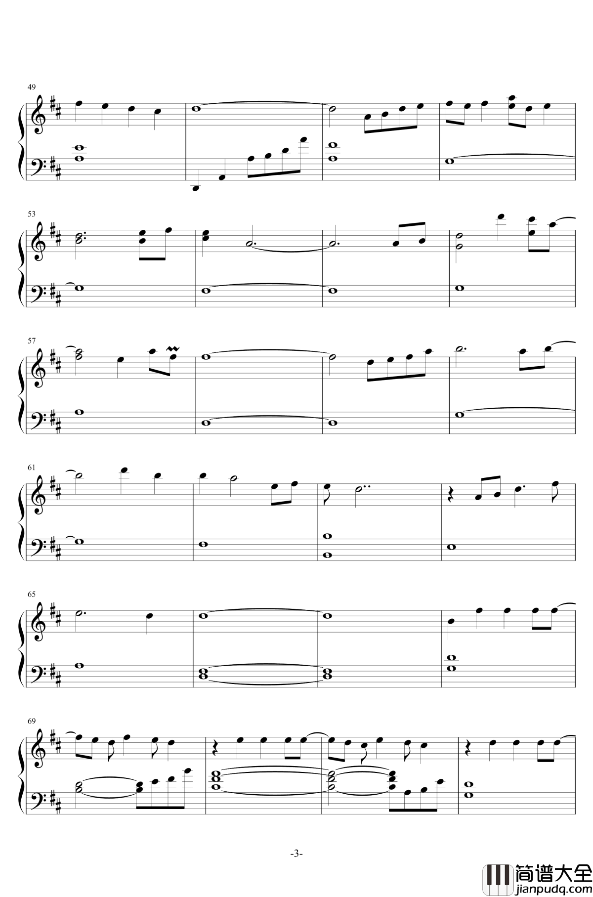 彗星的眼泪钢琴谱_钢琴版_金莎