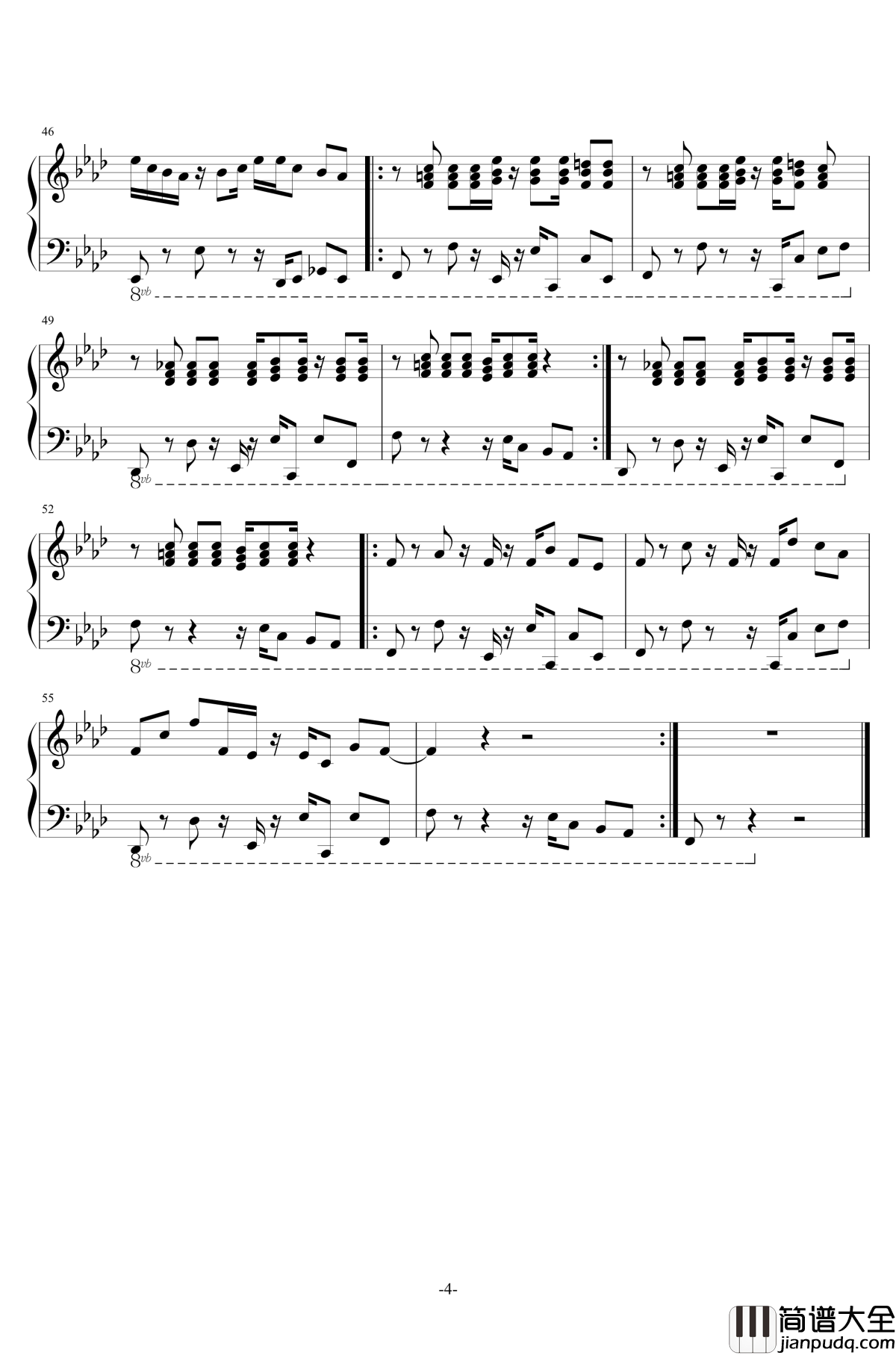 Aexl_F钢琴谱_Beverly_Hills_Cop_Main_Theme_妙探出差