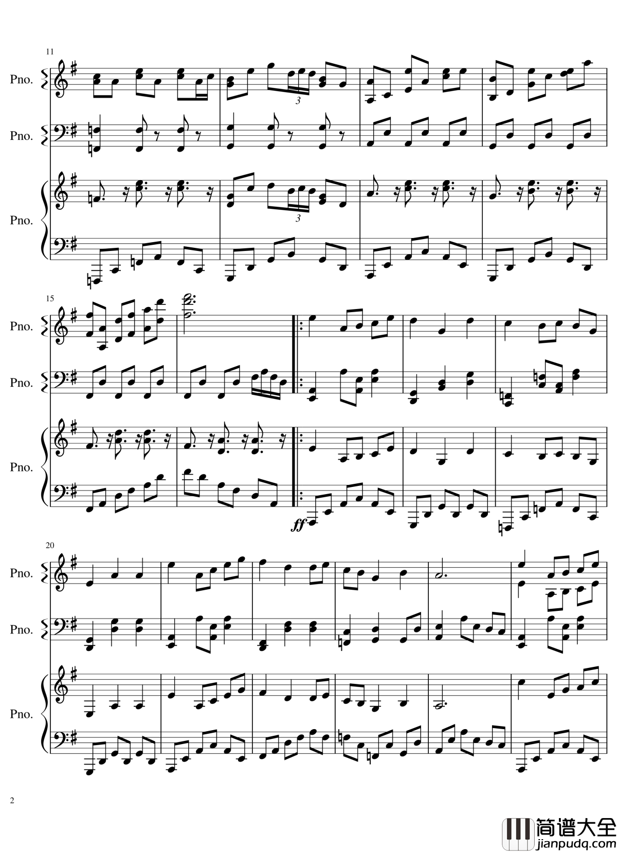 Mysterious_Mountain钢琴谱_妖怪之山_东方风神录_东方project