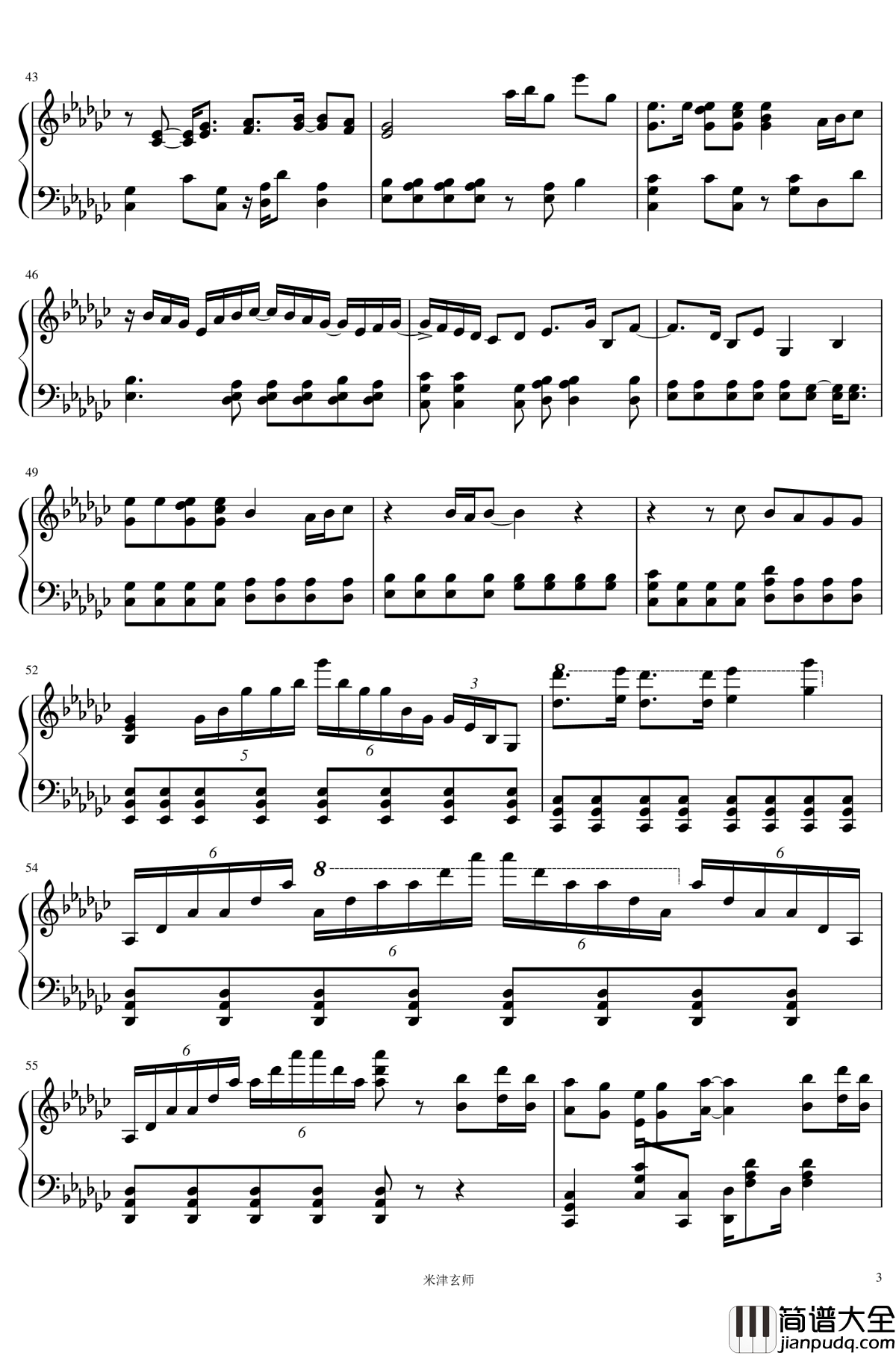 学猫叫钢琴谱_小潘潘