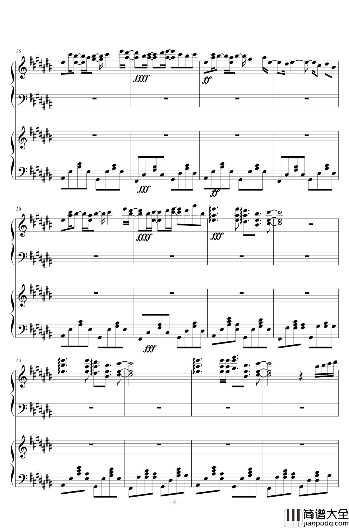 あの原野钢琴谱_Dark小灭酱