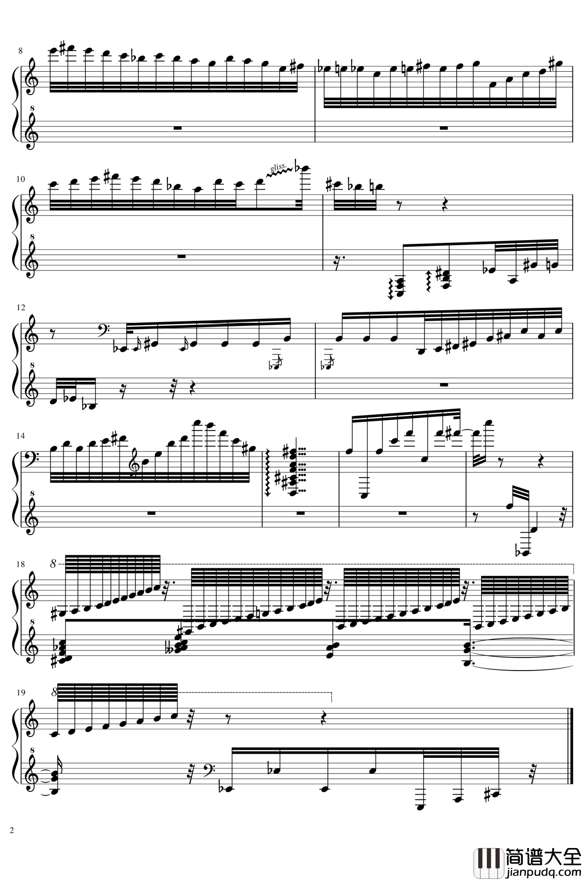 掉落钢琴谱_18N前奏曲_2dgdsvshh