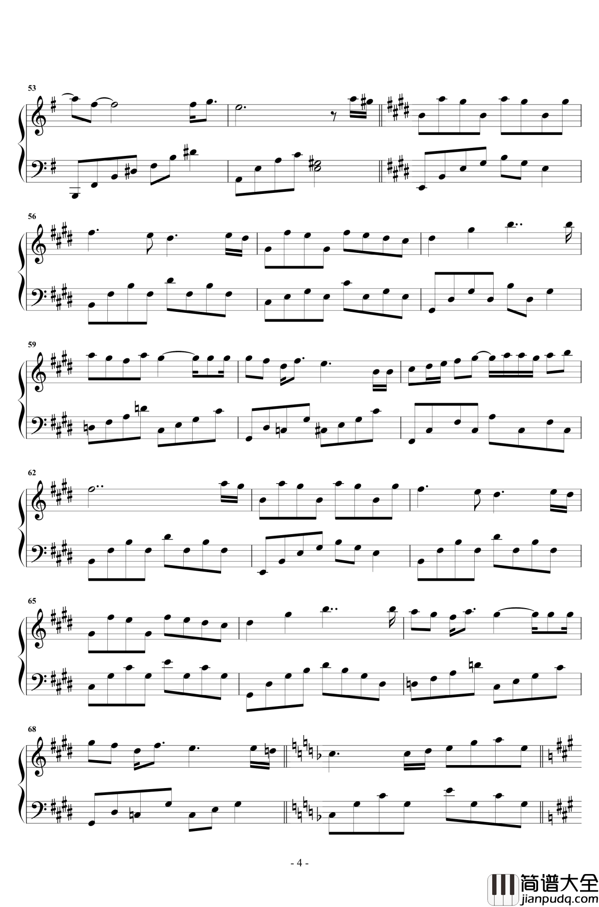 最暖的忧伤钢琴谱_独奏_田馥甄