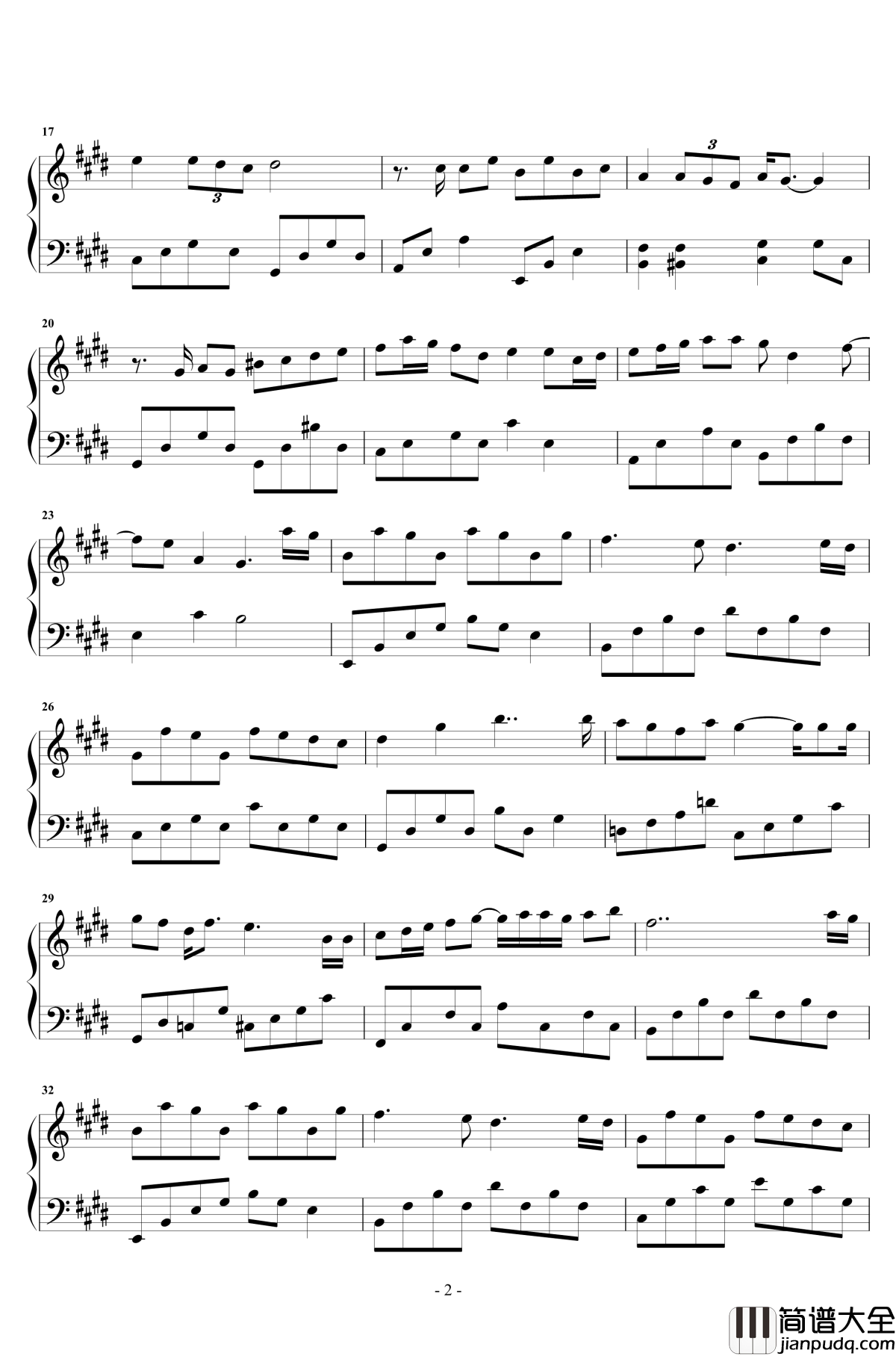 最暖的忧伤钢琴谱_独奏_田馥甄