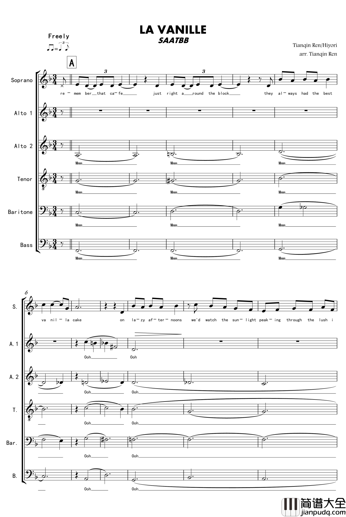 La_Vanille钢琴谱_A_cappella_thisisit2009