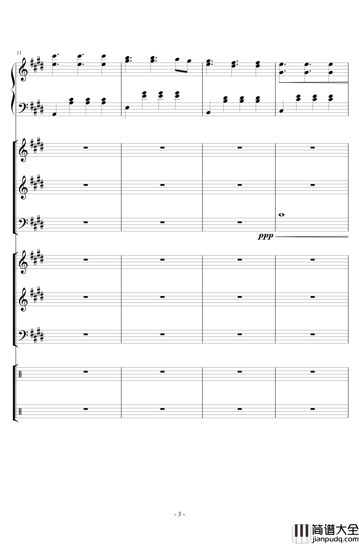 电音试编钢琴谱_lujianxiang555