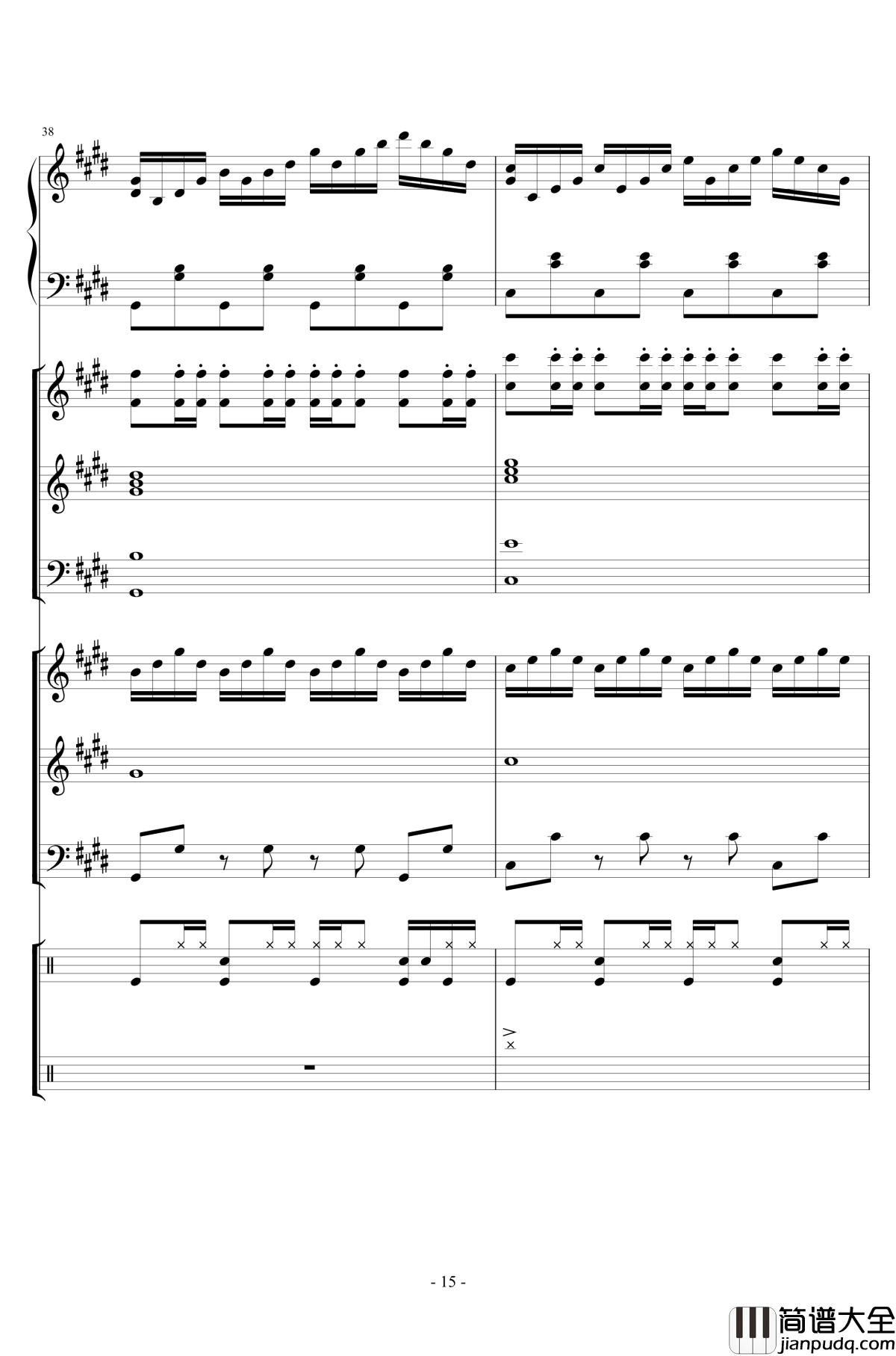 电音试编钢琴谱_lujianxiang555