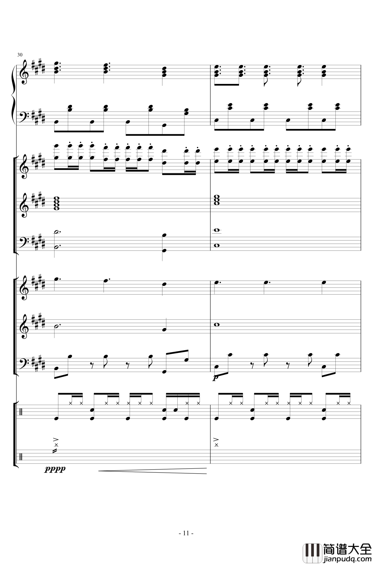 电音试编钢琴谱_lujianxiang555