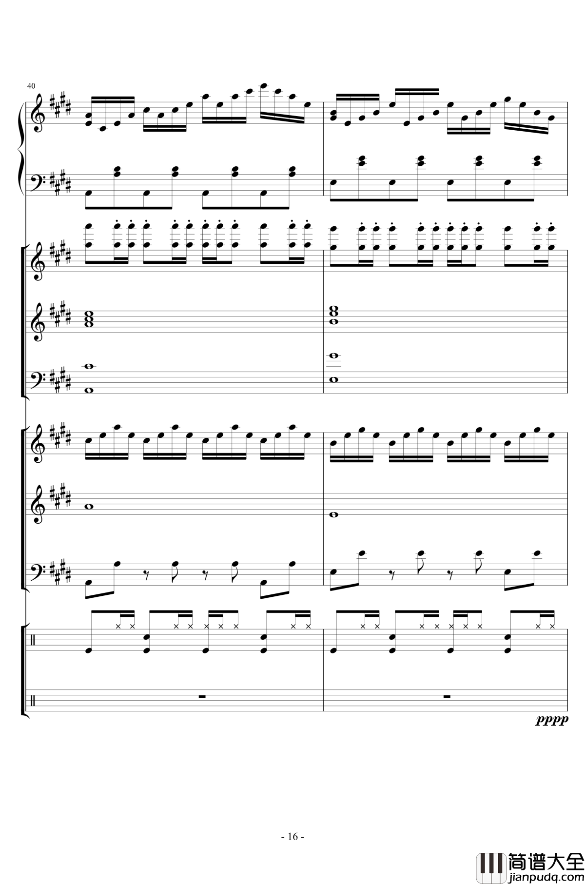 电音试编钢琴谱_lujianxiang555