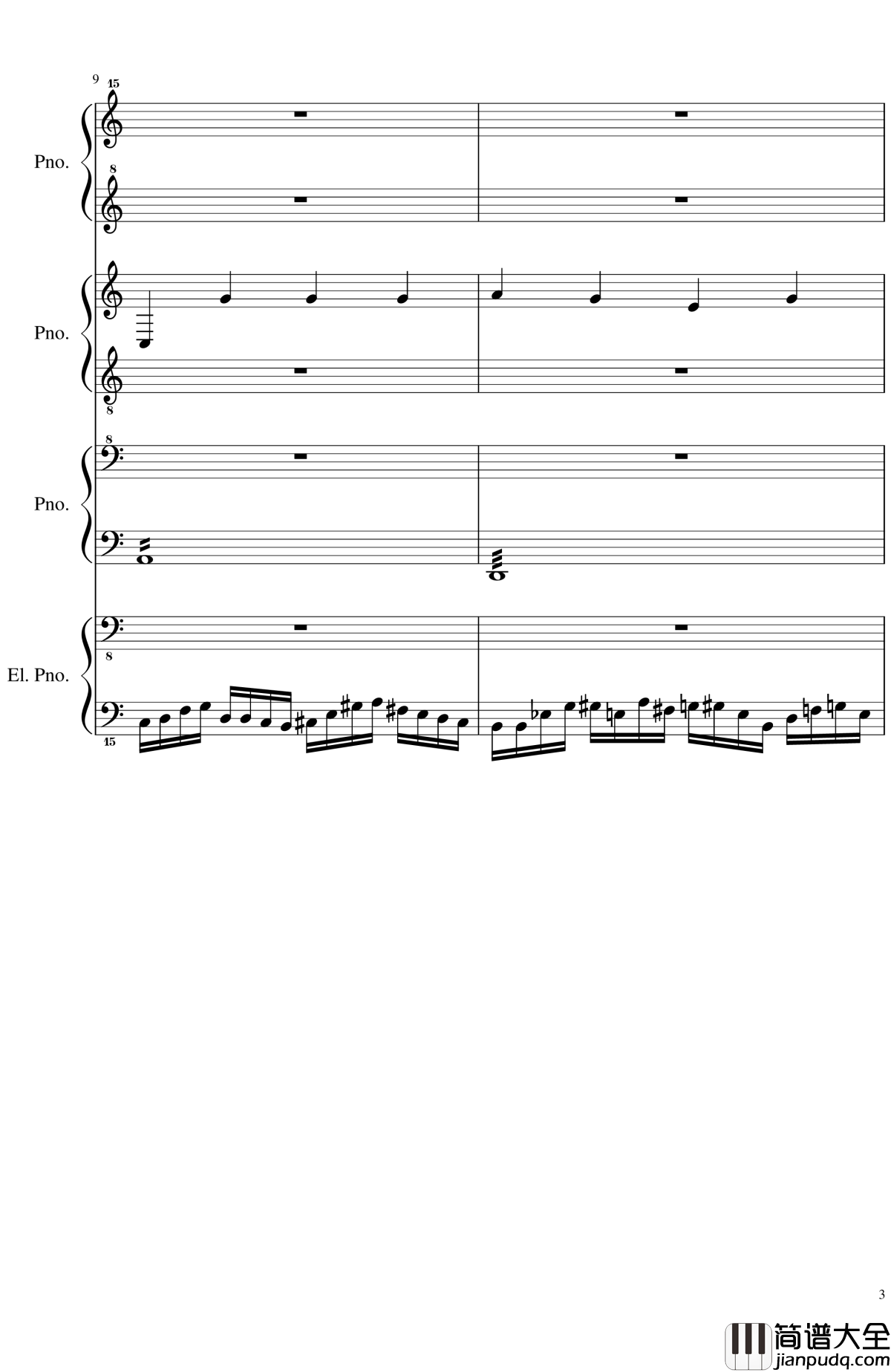 黑乐谱钢琴谱_毁电脑系列_2dgdsvshh