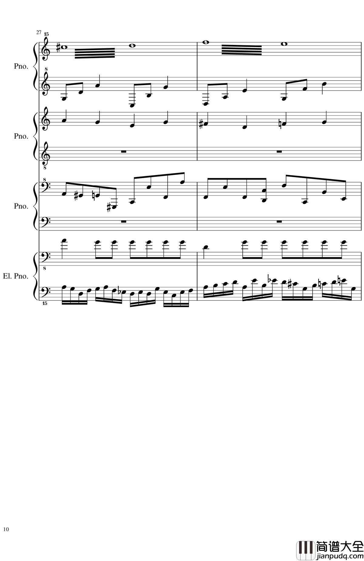 黑乐谱钢琴谱_毁电脑系列_2dgdsvshh