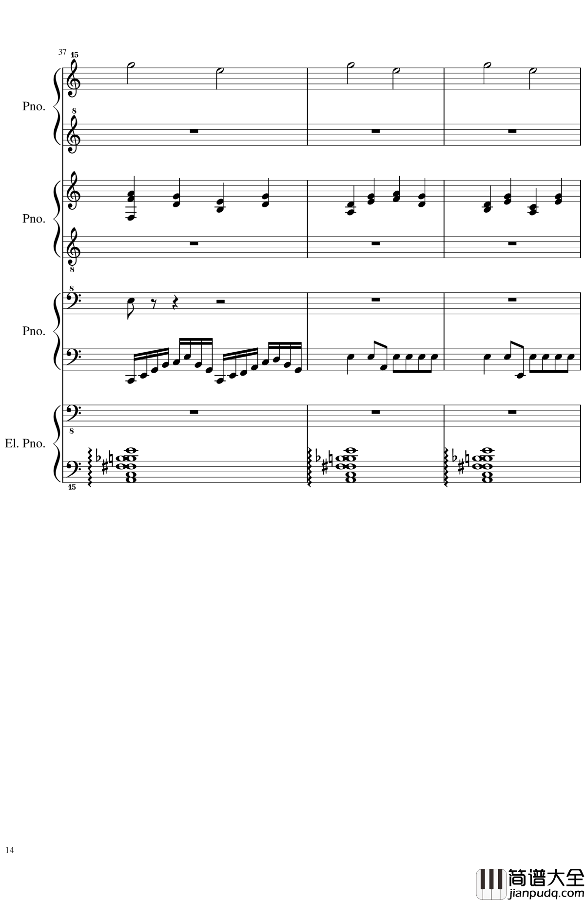 黑乐谱钢琴谱_毁电脑系列_2dgdsvshh