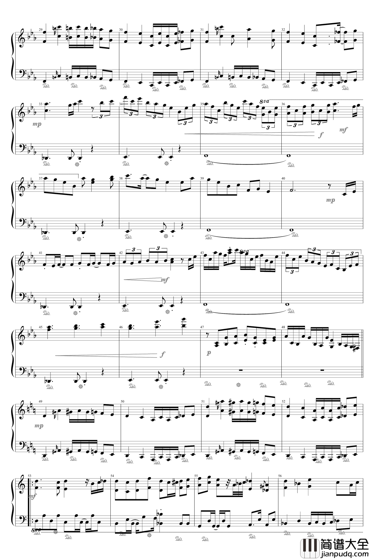 幽灵客船的穿越时空之旅钢琴谱_东方星莲船_东方project