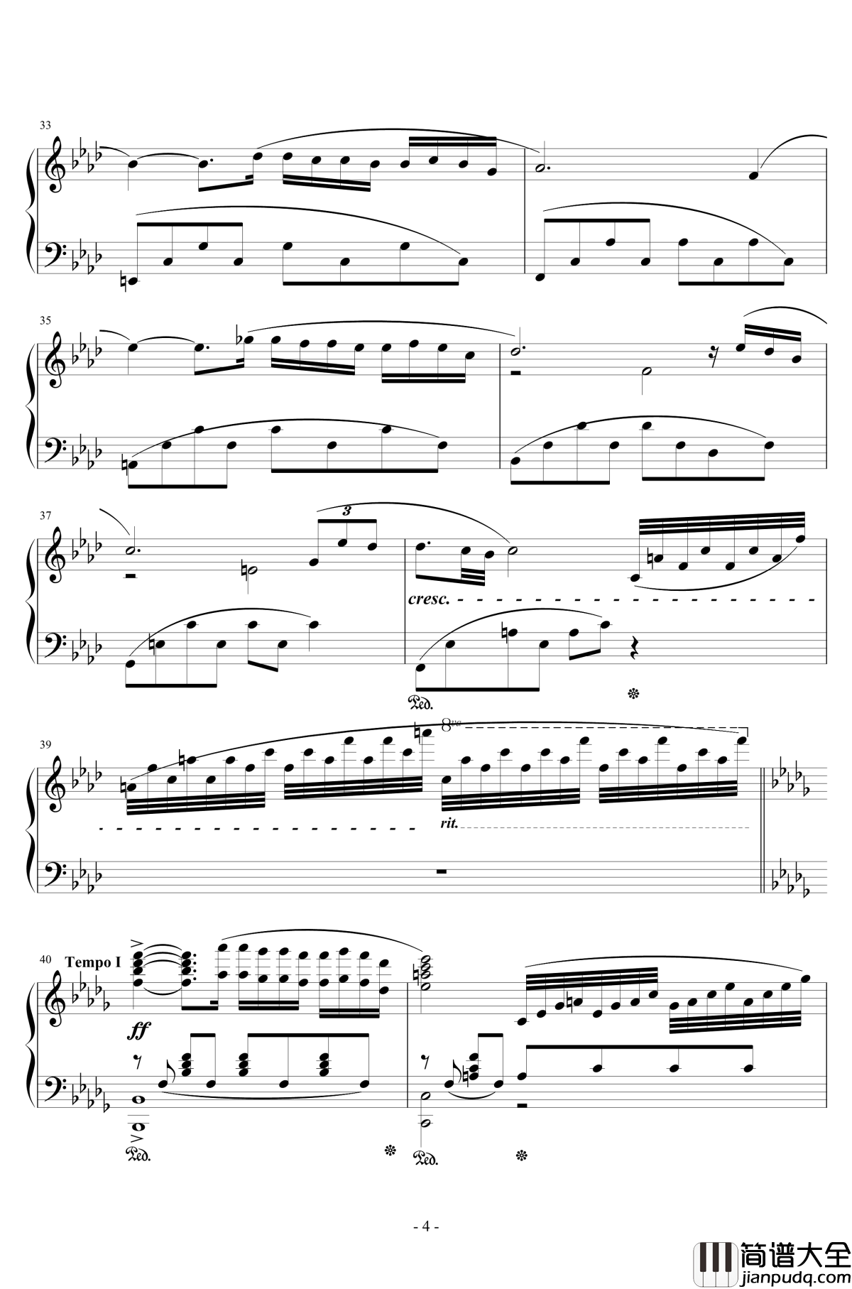 秋日私语钢琴谱_克莱德曼