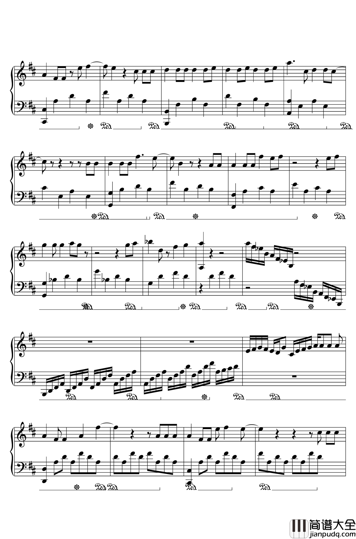 私奔钢琴谱_曾轶可_钢琴谱