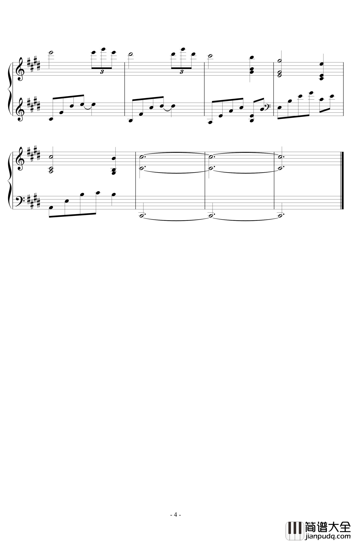 天空之梦钢琴谱_Dream_of_Sky_跳舞的线